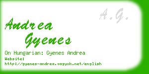 andrea gyenes business card